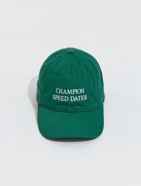 IDEA BOOKS LTD   CHAMPION SPEED DATER CAP IN GREEN AND WHITE CSD01