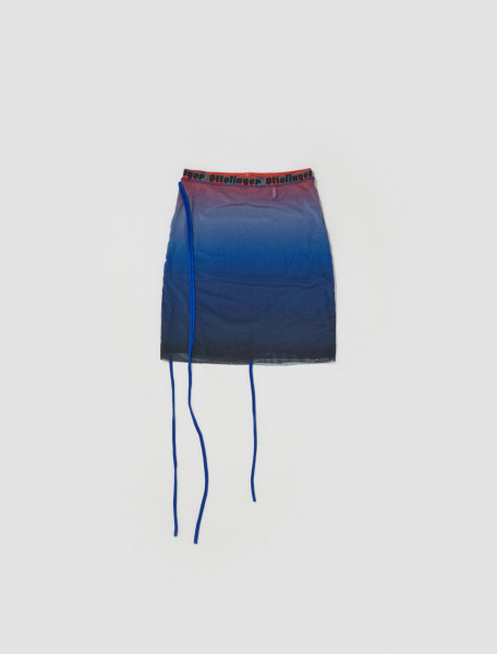 Ottolinger - Mesh Wrap Mini Skirt in Blueberry Fade - 100912