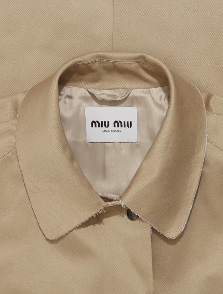 Miu Miu Single Breasted Chino Coat in Cord | Voo Store Berlin 