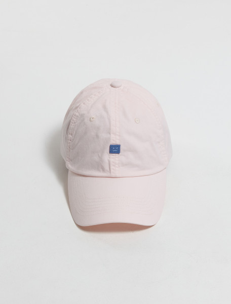 ACNE STUDIOS   FACE BASEBALL CAP IN PASTEL PINK   C40201 BKY FA UX HATS000106