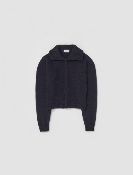 LEMAIRE   CARDIGAN WITH SNAPS IN BLACK   KN674 LK121 BK999