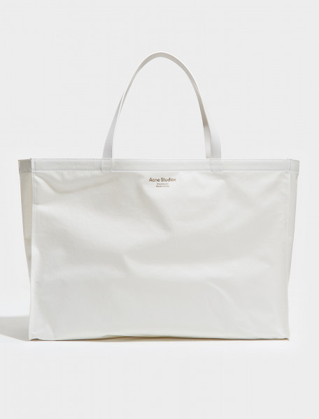 C10103 100 FN UX BAGS000066 ACNE STUDIOS OILCLOTH TOTE BAG IN WHITE