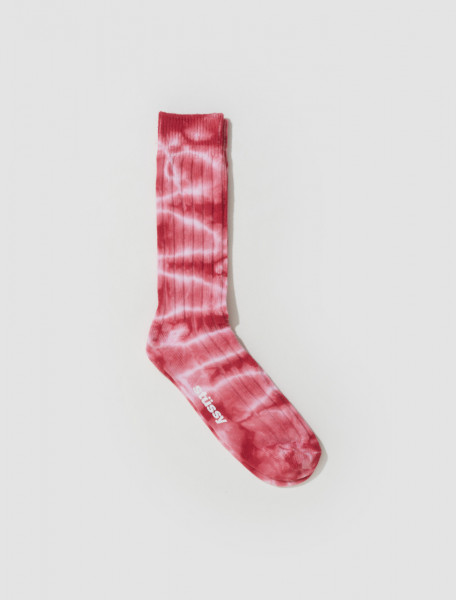 Stüssy - Dyed Ribbed Crew Socks in Amber - 138741