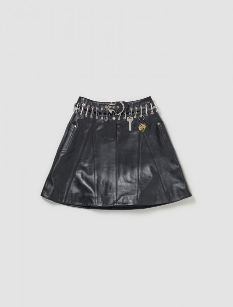 Chopova Lowena - Spingo Leather Skirt in Black - 3171