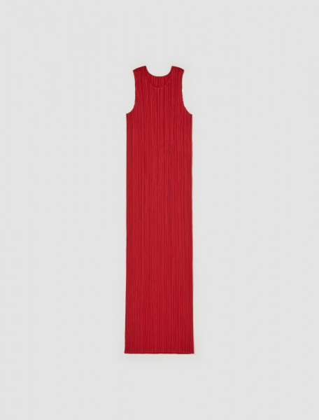PLEATS PLEASE Issey Miyake - Pleated Dress in Red - PP37JH810-24