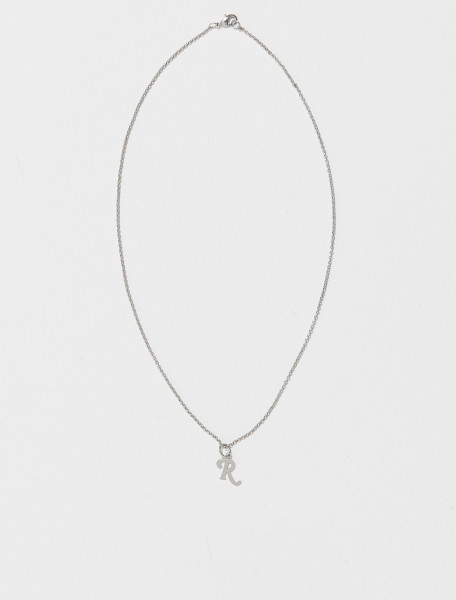 212 982 65002 0082 RAF SIMONS SIMPLE R NECKLACE IN SILVER