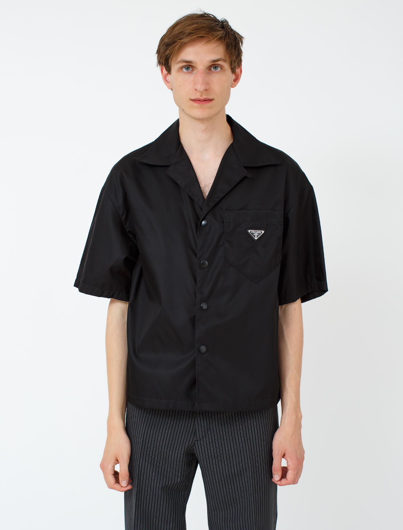 Prada Nylon Gabardine Short Sleeve Shirt | Voo Store Berlin | Worldwide ...