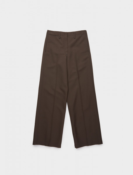 218-W-203-PA287-LF483-487 LEMAIRE STRAIGHT PANTS DARK BROWN