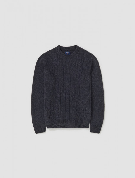 Noah - Cable Sweater in Charcoal - SW058FW23CHC