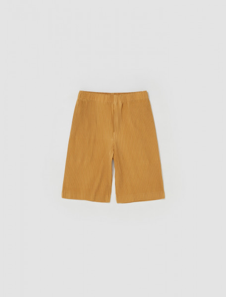 HOMME PLISSÉ Issey Miyake - Pleated Shorts in Golden Yellow - HP36JF129-53