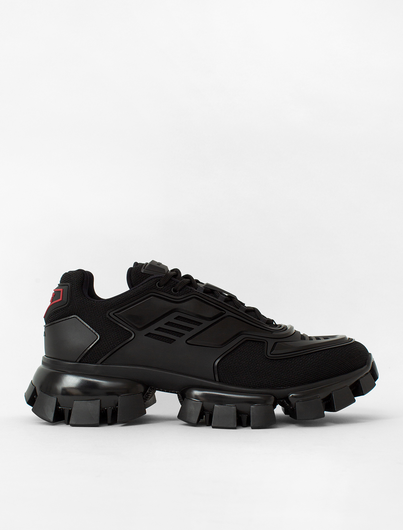 Prada Cloudbust Thunder Knit Menswear Sneaker in Black | Voo Store ...