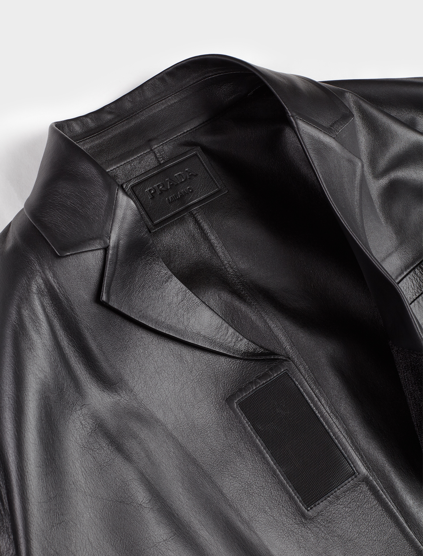 Prada Nappa Leather Blouson Jacket in Black | Voo Store Berlin ...