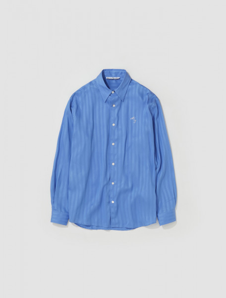 Acne Studios - Button-Up Striped Shirt in Cornflower Blue - BB0500-CDI-FN-MN-SHIR000614