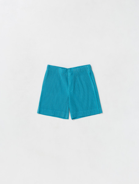 HOMME PLISSÉ Issey Miyake - Pleated Shorts in Light Blue - HP26JF156-71