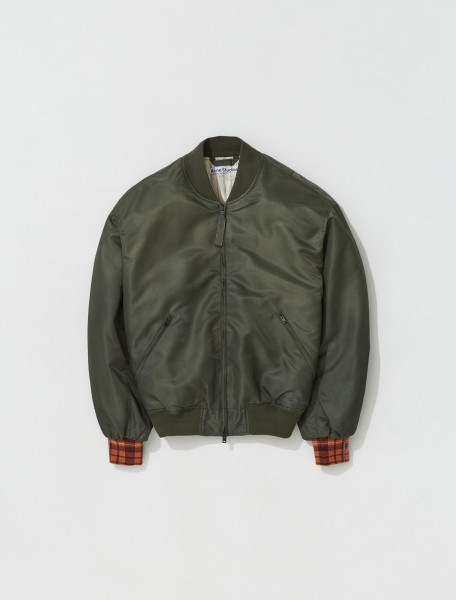 ACNE STUDIOS   BOMBER JACKET IN OLIVE GREEN   B90612 AB7 FN MN OUTW000756