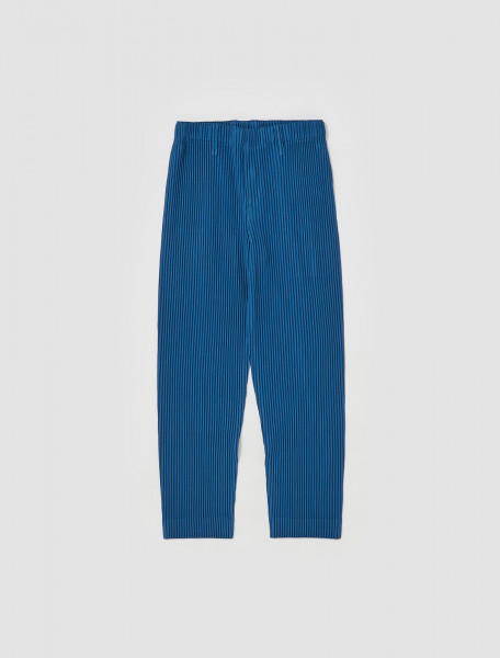 HOMME PLISSÉ ISSEY MIYAKE   TAILORED PLEATED TROUSERS IN IRON BLUE   HP28JF15471