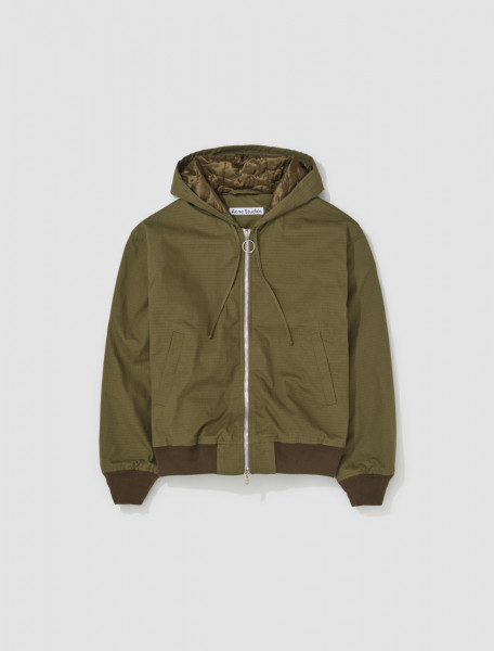 Acne Studios - Hooded Jacket in Olive Green - B90754-AB704