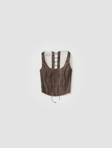 PALOMA WOOL   DUSK CORSET IN BROWN   PM1702323XS
