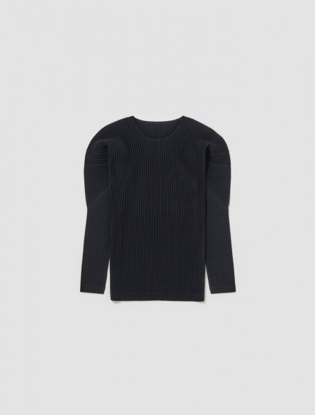 HOMME PLISSÉ Issey Miyake - Pleated Sweatshirt in Black - HP46JK421-15
