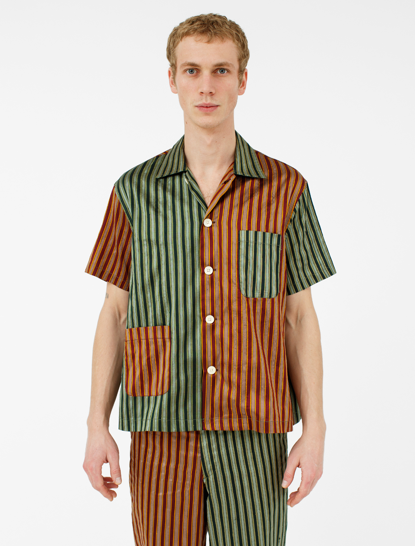 Bode Duo Tone Silk Stripe Louie Shirt | Voo Store Berlin | Worldwide ...
