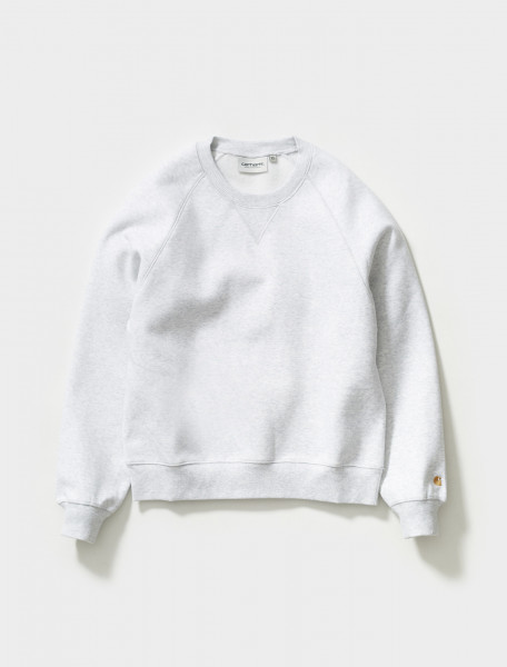 CARHARTT WIP   W CHASE SWEATER IN ASH HEATHER   I028391