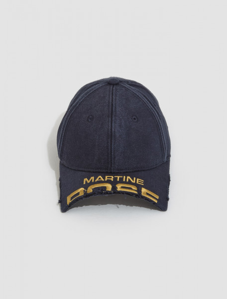 Martine Rose - Cut Peak Cap in Navy - MRSS241130