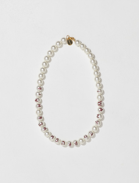 SIMONE ROCHA   PEARL QUOTE NECKLACE IN PEARL   NKS25 0904