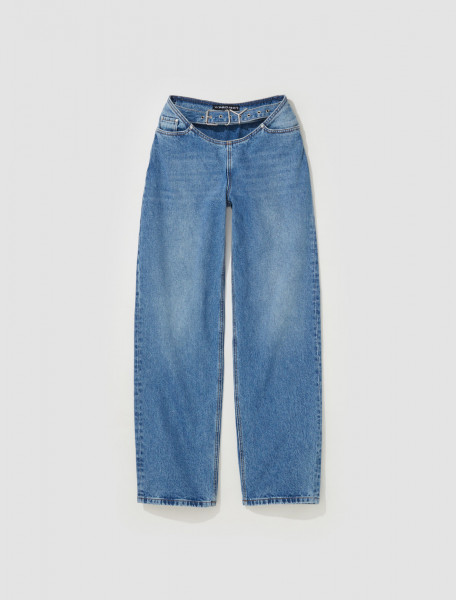 Y Project - Y Belt Arc Jeans in Faded Blue - JEAN43-S24-D14-FADED-BLUE