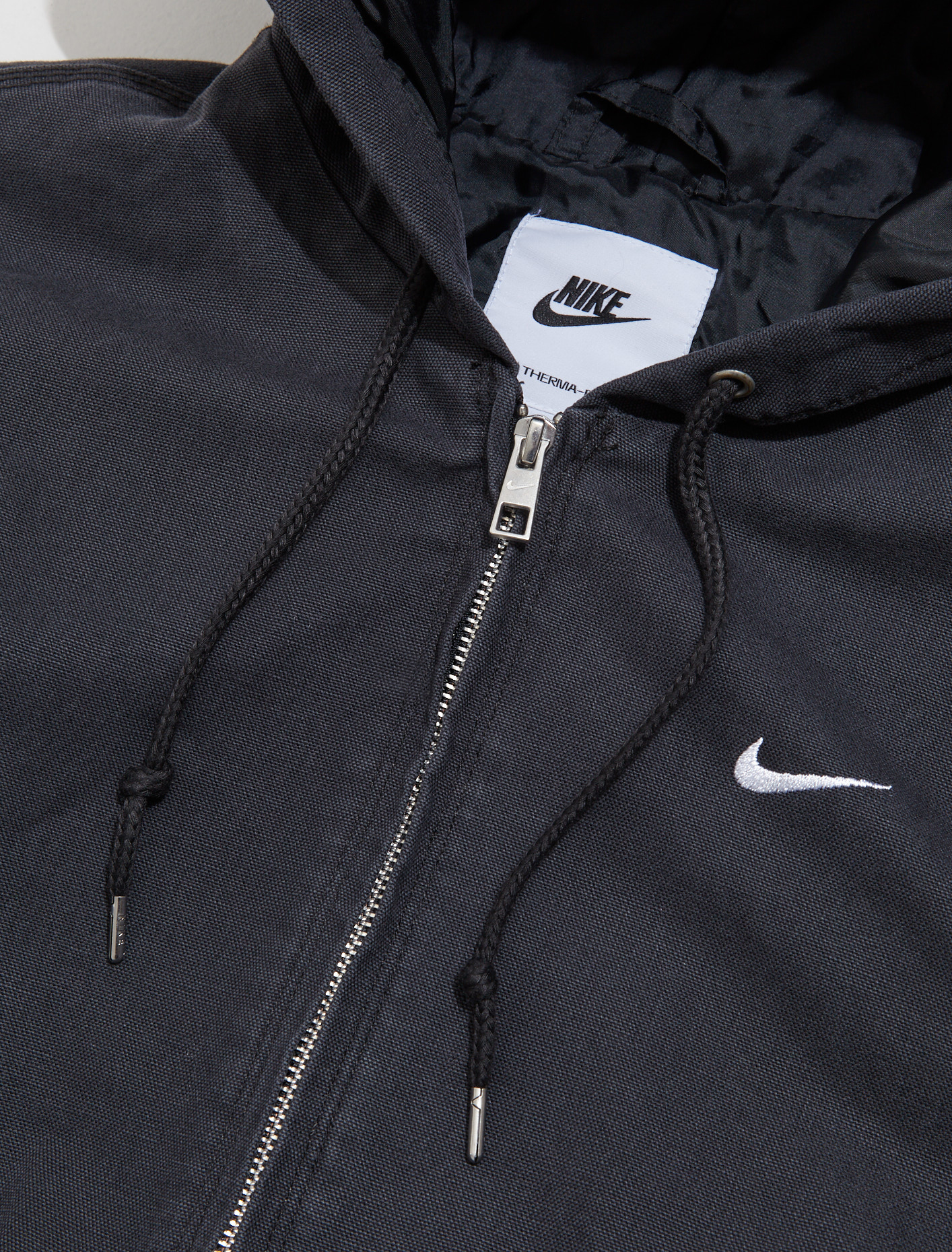Nike Padded Hooded Jacket in Off-Noir | Voo Store Berlin | Worldwide ...