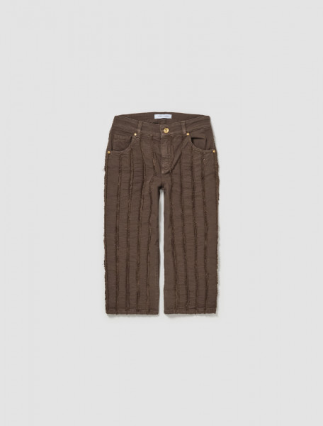 Blumarine - Pant Row Edge Tape Trousers in Mud - 4J067A-D0566