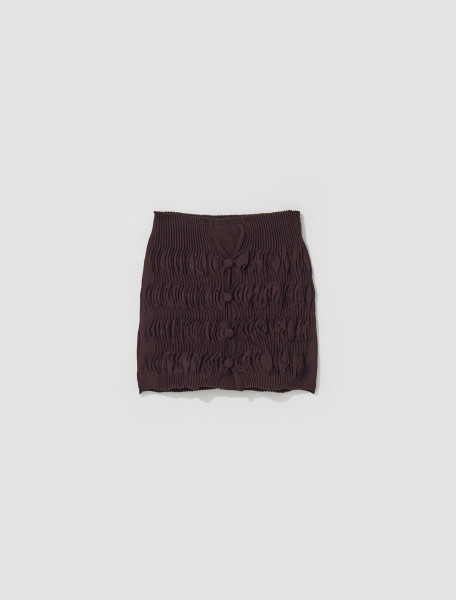 Anne Isabella - Knitted Kaleidoscopic Skirt in Brown - SS23-KS1-BR