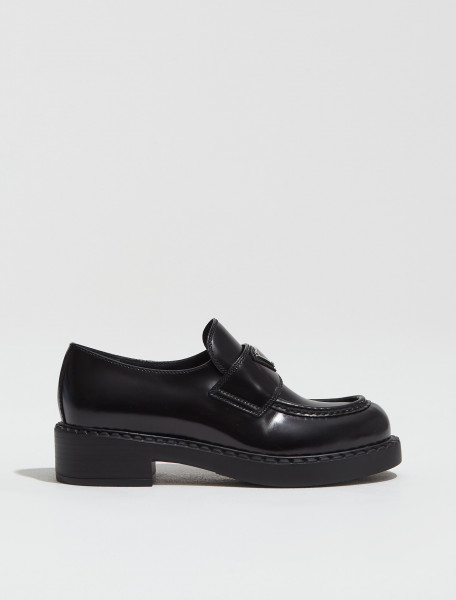 Prada - Brushed Leather Loafers in Black - 1D246M_ULS_F0002