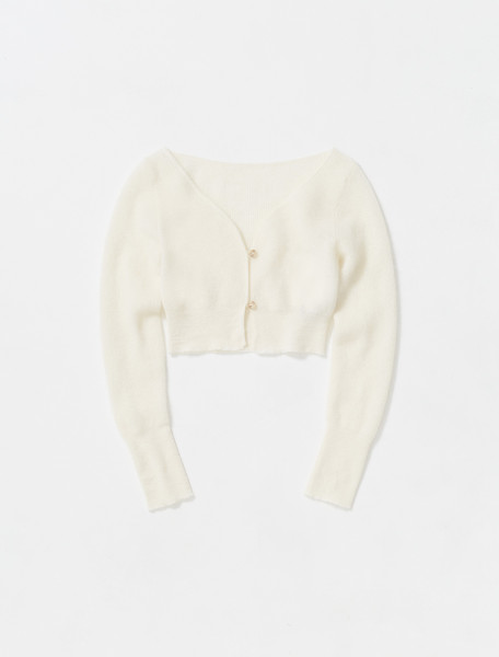 JACQUEMUS   LE CARDIGAN ALZOU IN LIGHT GREY   213KN203 2360 910