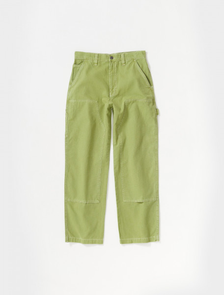 STÜSSY   STONE WASHED CANVAS WORK PANT IN LIME   116541 0412