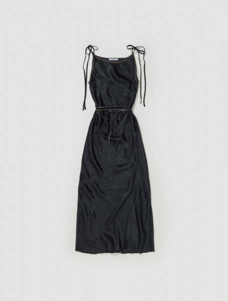 Acne Studios - Satin Wrap Dress in Black - A20520-900-FN-WN-DRES000905