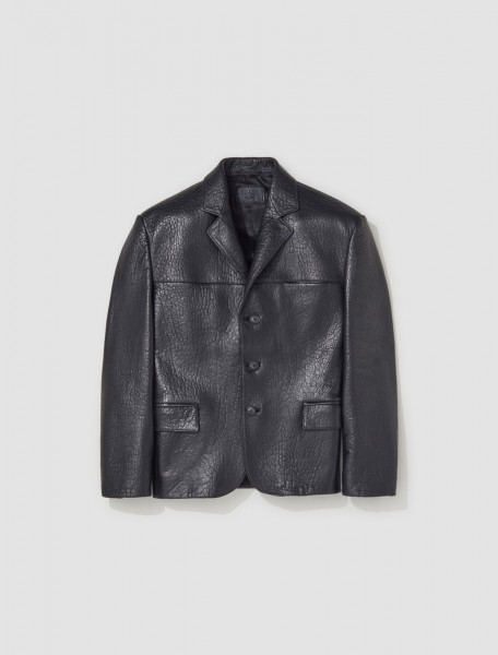 Prada - Nappa Leather Blazer Jacket in Black - UPG377_13PY_F0002