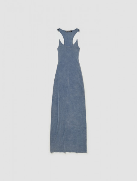 Y Project - Invisible Strap Dress in Blue Acid Wash - 104DR001