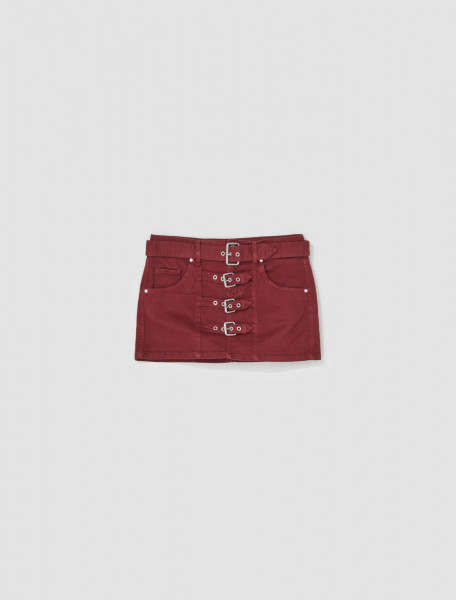 Blumarine - Denim Skirt With Buckle in Port Royale - 4J051A-N0745