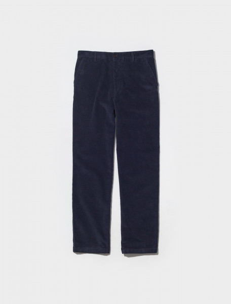 BK0393 D98 FN MN TROU000530 ACNE STUDIOS PITO BRUSHED CORD TROUSERS IN MIDNIGHT BLUE