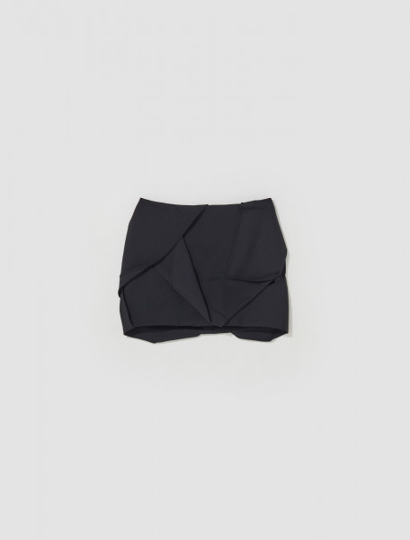 KIKO KOSTADINOV - Centaur Draped Skirt in Muted Black - KKWSS23SK04-38