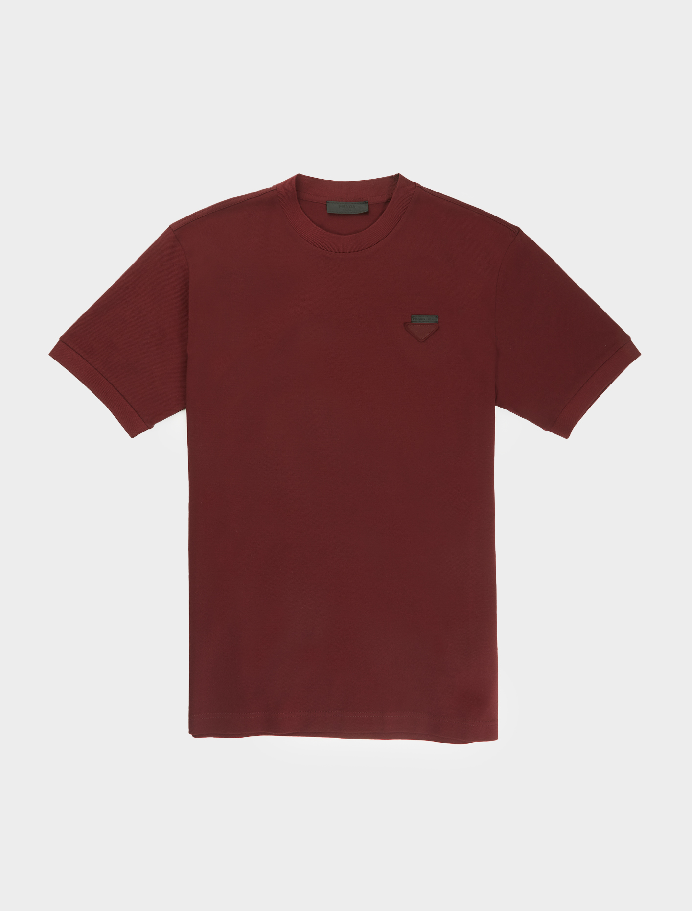Prada Piqué T-Shirt in Garnet | Voo Store Berlin | Worldwide Shipping