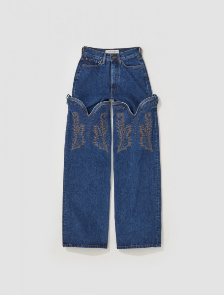 Y Project - Classic Maxi Cowboy Cuff Jeans in Navy - JEAN36-S24-D22-NAVY