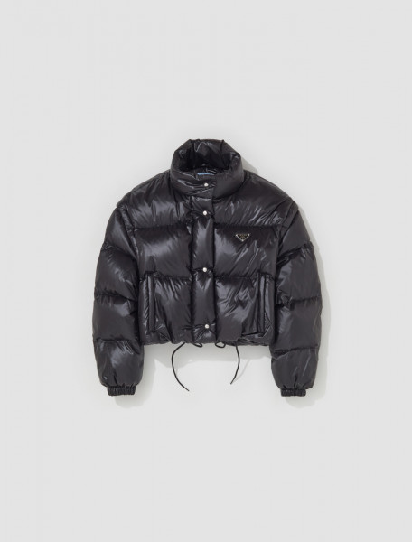 Prada - Re-Nylon Cropped Convertible Down Jacket in Black - 291805_ 11A9_F0002