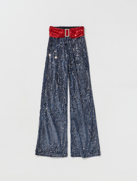 CULT FORM   TROUSERS IN INDIGO SEQUINS   35015