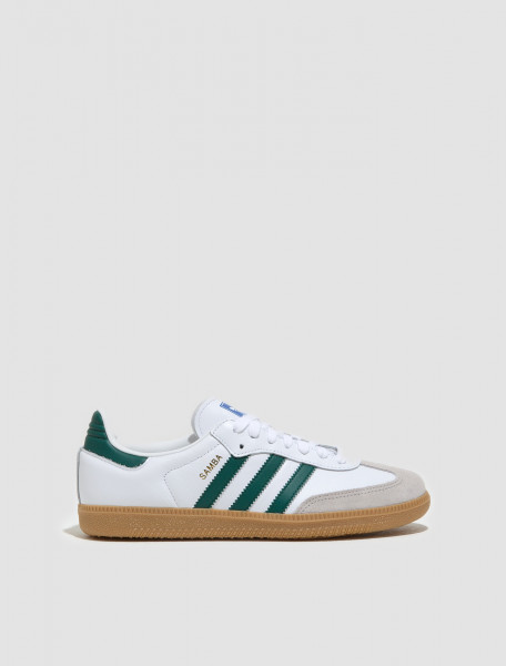 Adidas - Samba OG Sneaker in White & Dark Green - IE3437