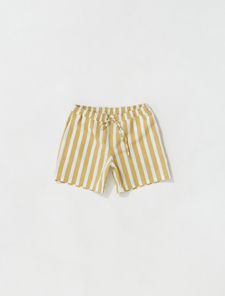 A KIND OF GUISE   VOLTA SHORTS IN YELLOW GRAIN STRIPE   208 768 214