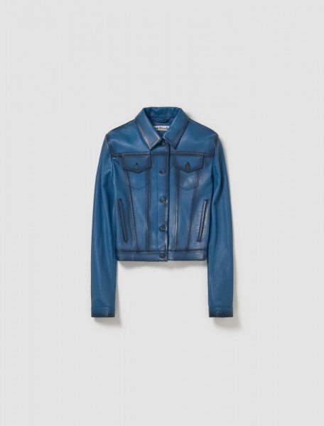 Acne Studios - Leather Jacket in Blue - A70168-AAN034