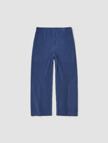 HOMME PLISSÉ Issey Miyake - Wide Leg Pleated Trousers in Deep Indigo - HP38JF387-76