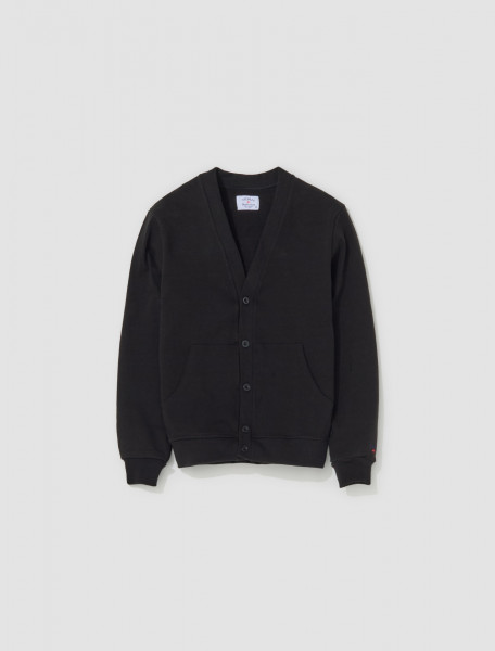Noah - x The Cure Rugby Cardigan in Black - KN176FW23BLK