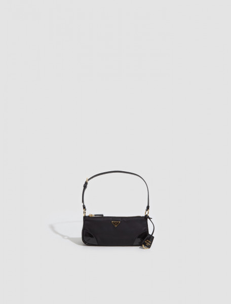 Prada - Re-Edition 2002 Re-Nylon and Brushed Leather Shoulder Bag in Black - 1BC201_ R789_F0002
